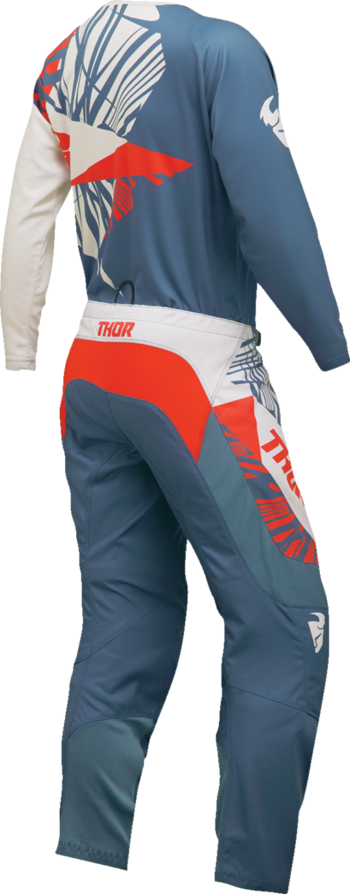 THOR Women's Sector Split Jersey - Blue Steel/Vintage White - Large 2911-0297