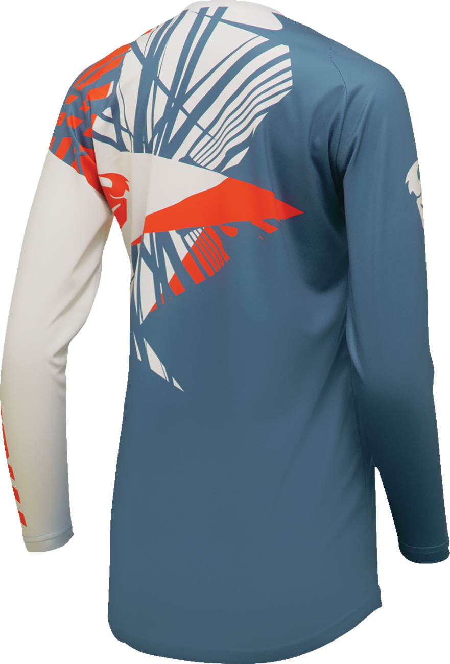 THOR Women's Sector Split Jersey - Blue Steel/Vintage White - XL 2911-0298