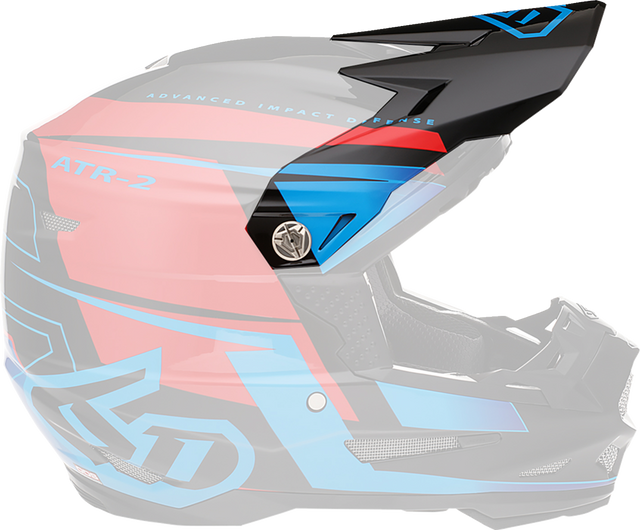 6D HELMETS ATR-2 Visor - Mach - Black/Red/Blue 72-6117