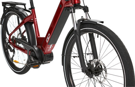 IGO ELECTRIC BIKES Discovery Rosemont LS E-Bike - Burgundy - Step Through 100-212-000 - Cycle City Outdoors
