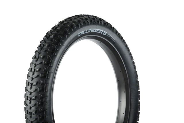 45NRTH Dillinger 5 Studded Fat Bike Tire - 26x4.6 Black | 258 Carbide Steel Studs | 60 TPI Tubeless