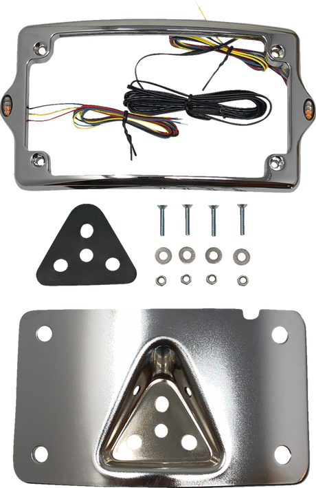 KODLIN USA License Plate Kit - Amber/Red/White - Chrome KUS20351