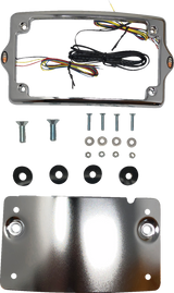 KODLIN USA License Plate Kit - Amber/Red/White - Chrome KUS20301