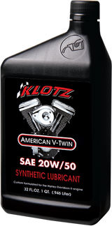 KLOTZ OIL V-Twin Synthetic Engine Oil - 20W-50 - 1 U.S. quart KH-2050