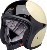 BILTWELL Bonanza Helmet - Gloss Vintage White/Black Scallop - Small 1001-559-202