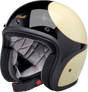 BILTWELL Bonanza Helmet - Gloss Vintage White/Black Scallop - Small 1001-559-202
