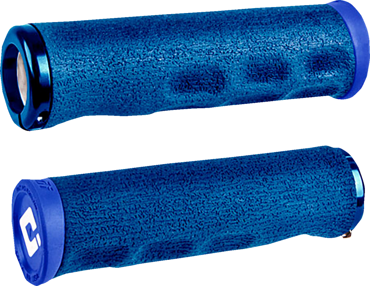 ODI F-1 Series v2.1 Grips - Lock-On - Tinker Juarez Signature Dread Lock - Blue D36DLU-U