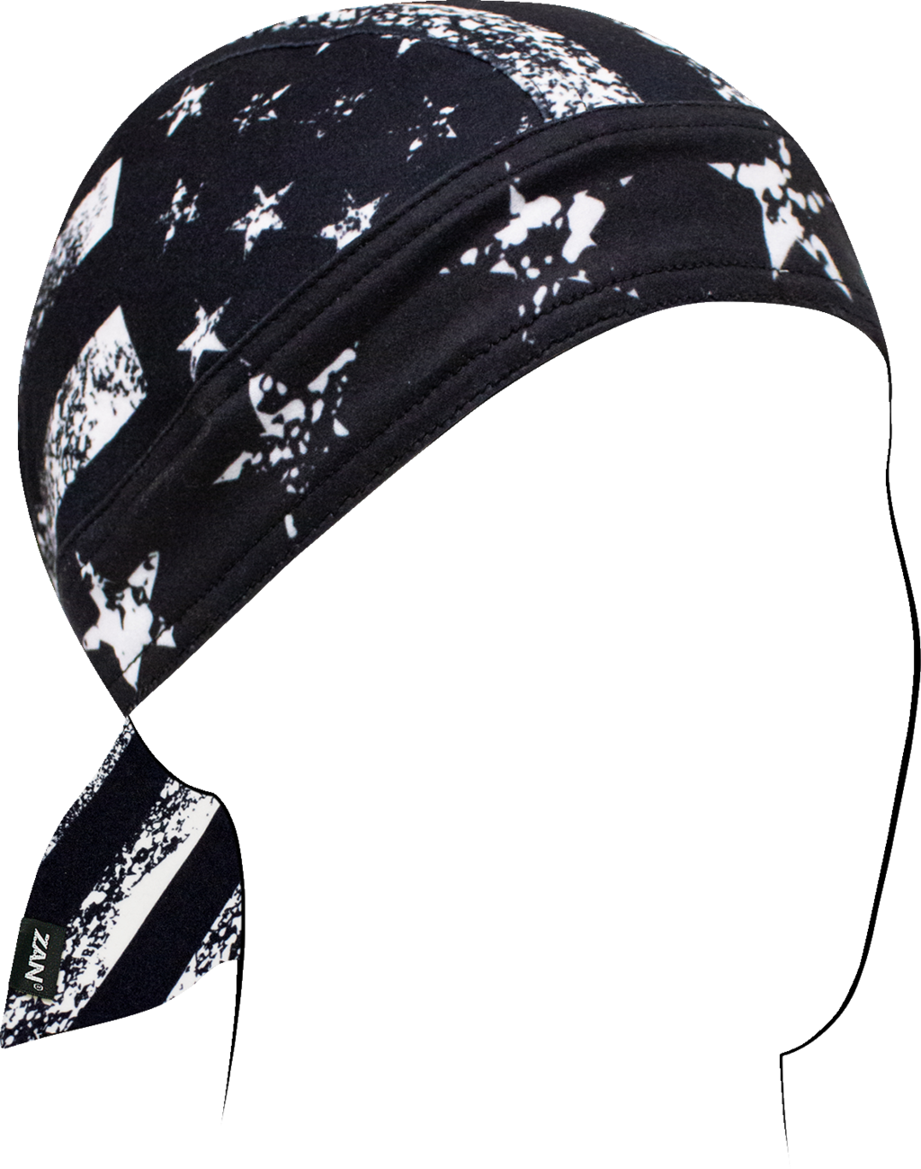 ZAN HEADGEAR Flydanna? Sportflex? - Distressed Flag - Black/White ZL164