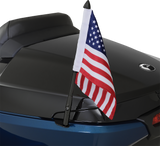 SHOW CHROME Folding Flag Pole - Left - Black - Can-Am RT/F3 41-203LBK