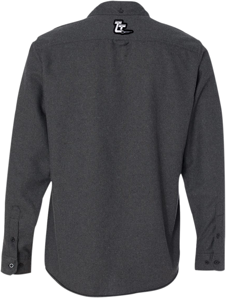 THROTTLE THREADS Drag Specialties Flannel Shirt - Charcoal - XL DRG24S82CHXR - Cycle City Outdoors