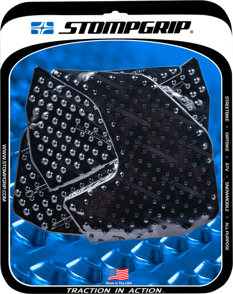 STOMPGRIP 55-10-0092B Tank Grips - Volcano - Black - Yamaha - FZ/MT '14-'20 | Street