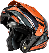Md 74 Striker Modular Helmet W Smk Shield Blk/Gry/Or Mtlc Lg