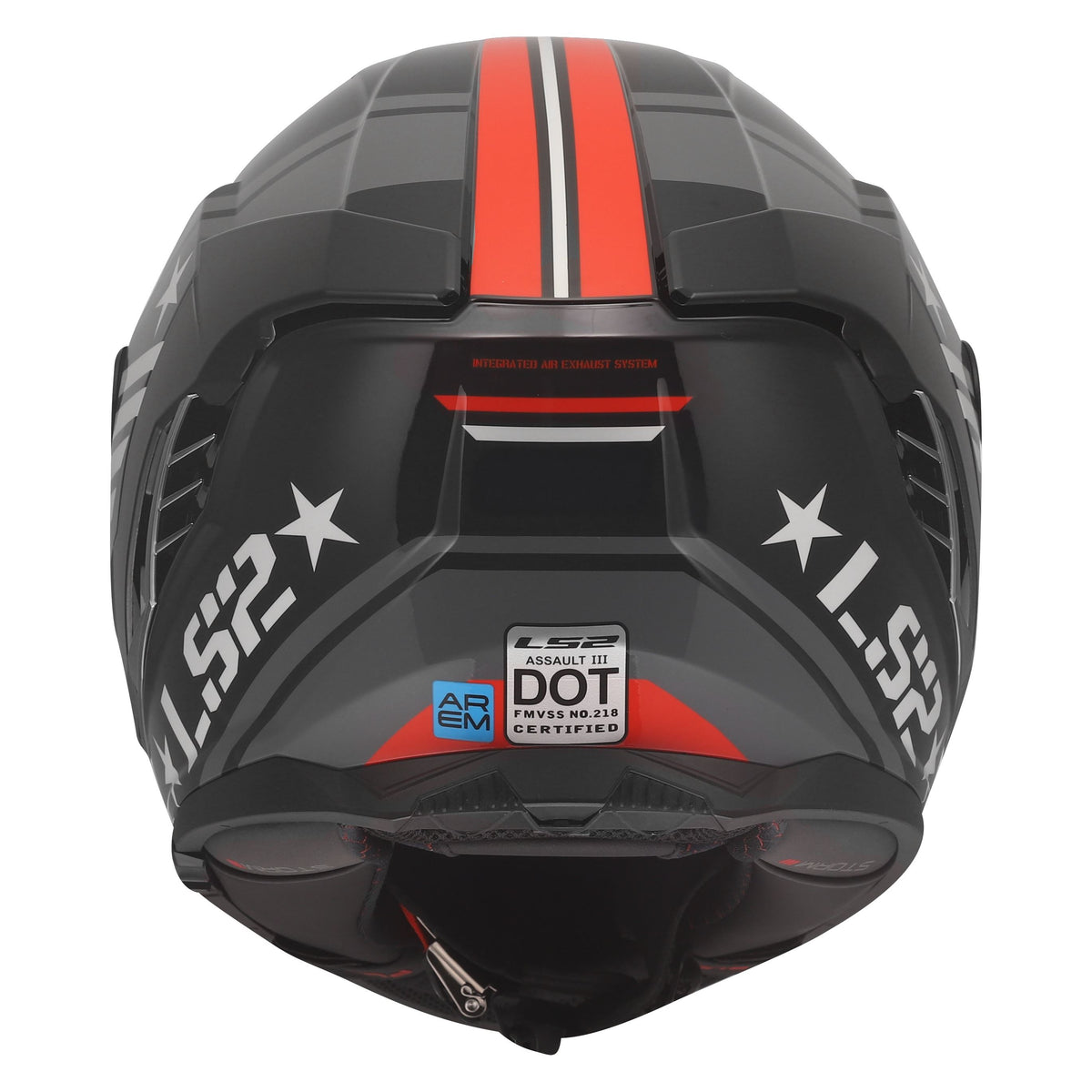 LS2 Assault III Full Face Helmet | Zone | Gloss Black/Gray/Red | XS–3XL | 818-1241
