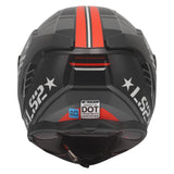 LS2 Assault III Full Face Helmet | Zone | Gloss Black/Gray/Red | XS–3XL | 818-1241