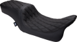 DRAG SPECIALTIES Predator 2-Up Seat - Vinyl - Double Diamond - w/o Backrest - FLH/FLTR '08-'23 0801-1500 - Cycle City Outdoors