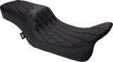 DRAG SPECIALTIES Predator 2-Up Seat - Vinyl - Double Diamond - w/o Backrest - FLH/FLTR '08-'23 0801-1500 - Cycle City Outdoors