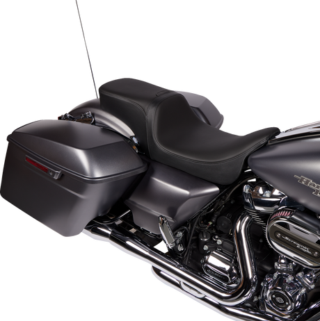 DRAG SPECIALTIES Predator 2-Up Seat - Solar Leather - Smooth - w/o Backrest - FLH/FLTR '08-'23 0801-1501 - Cycle City Outdoors