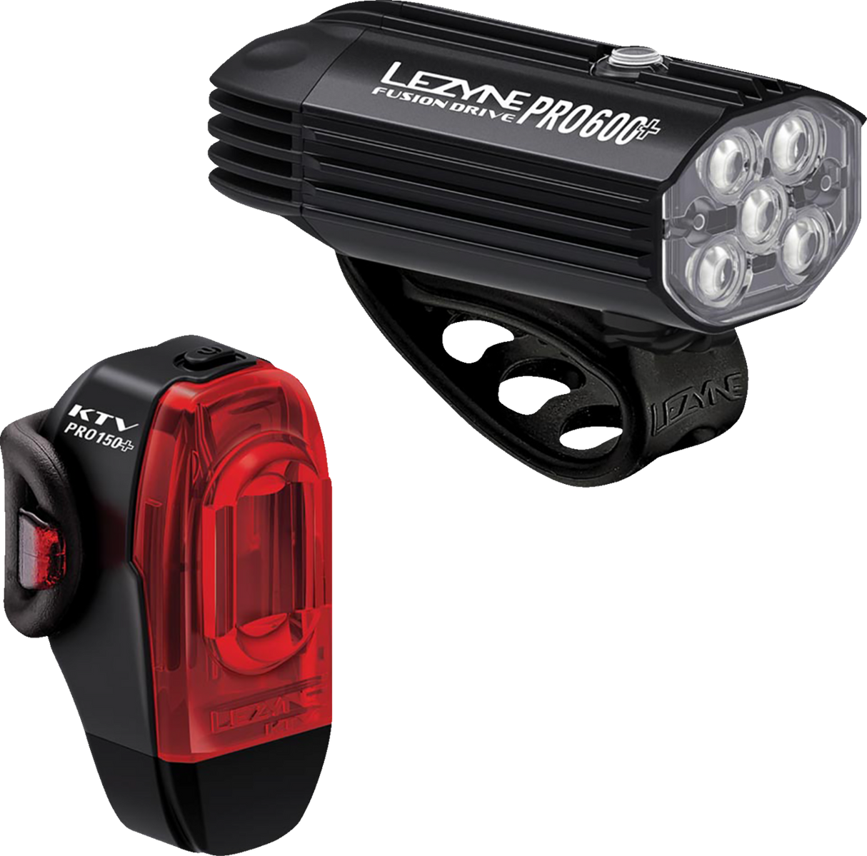 LEZYNE Fusion Drive Pro 600+ / KTV Drive Pro+ Lights - Front & Back - 600 lm / 150 lm 1-LED-39P-V137 - Cycle City Outdoors