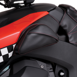 SHOW CHROME Dual Side Tank Pouch - Ballistic w/ Red Stitch - Ryker H40-401CRED