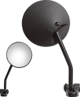PARTS UNLIMITED 97021 Round Black Side View Flag Mirror