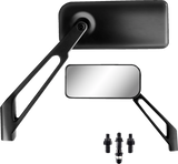 PARTS UNLIMITED X-Treme Designer Rectangular Side View Mirror - Black 98003