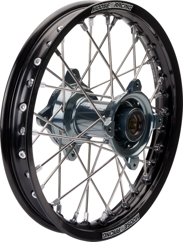 MOOSE RACING Wheel Assembly - SX-1 - Complete - Rear - Black Wheel/Gray Hub - 14x1.6 MR-16014-BKGY - Cycle City Outdoors