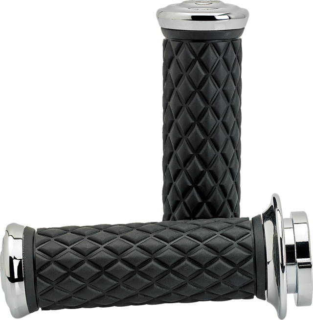 BILTWELL Alumicore Grips - TBW - Chrome 6608-105-01