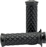 BILTWELL Alumicore Grips - TBW - Black 6608-201-01