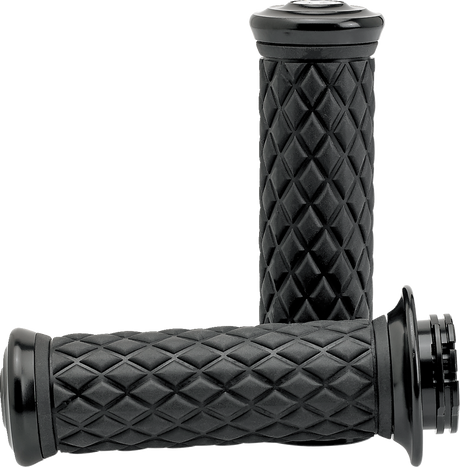 BILTWELL Alumicore Grips - TBW - Black 6608-201-01