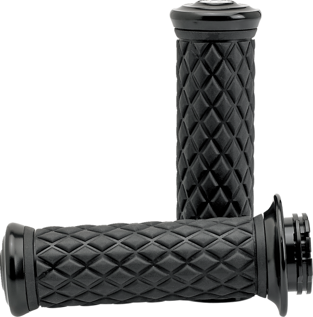 BILTWELL Alumicore Grips - TBW - Black 6608-201-01