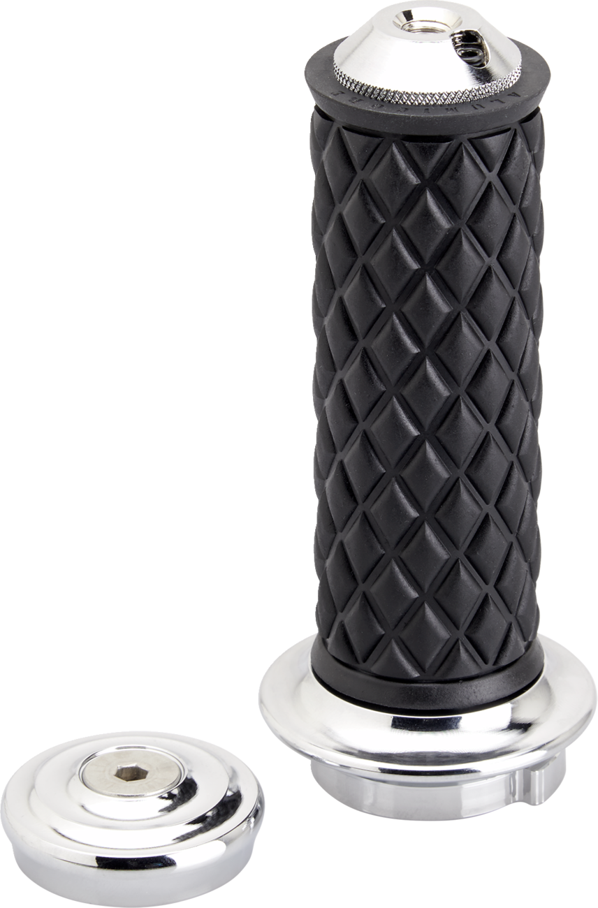 BILTWELL Alumicore Grips - TBW - Chrome 6608-105-01