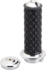 BILTWELL Alumicore Grips - TBW - Chrome 6608-105-01