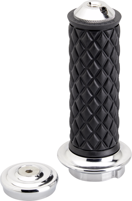 BILTWELL Alumicore Grips - TBW - Chrome 6608-105-01