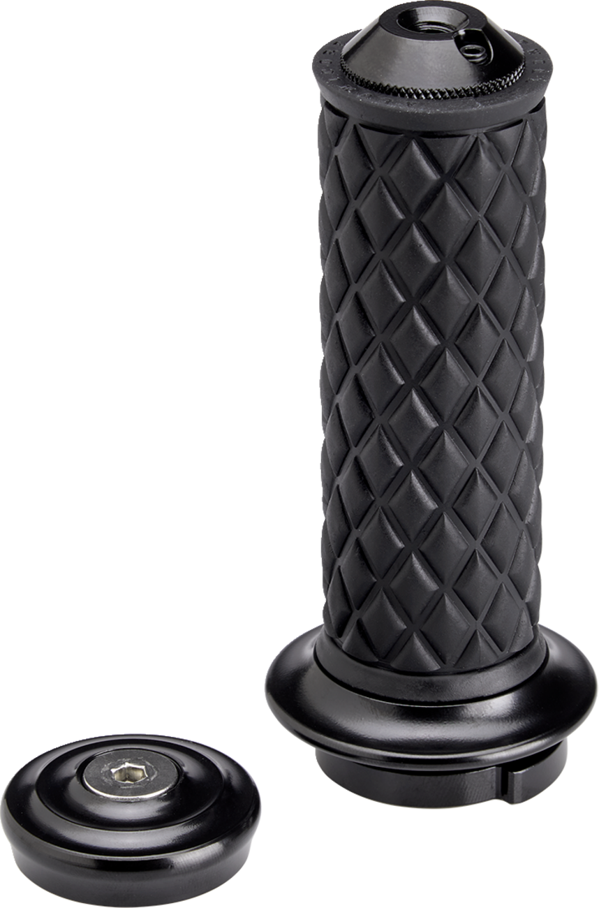 BILTWELL Alumicore Grips - TBW - Black 6608-201-01