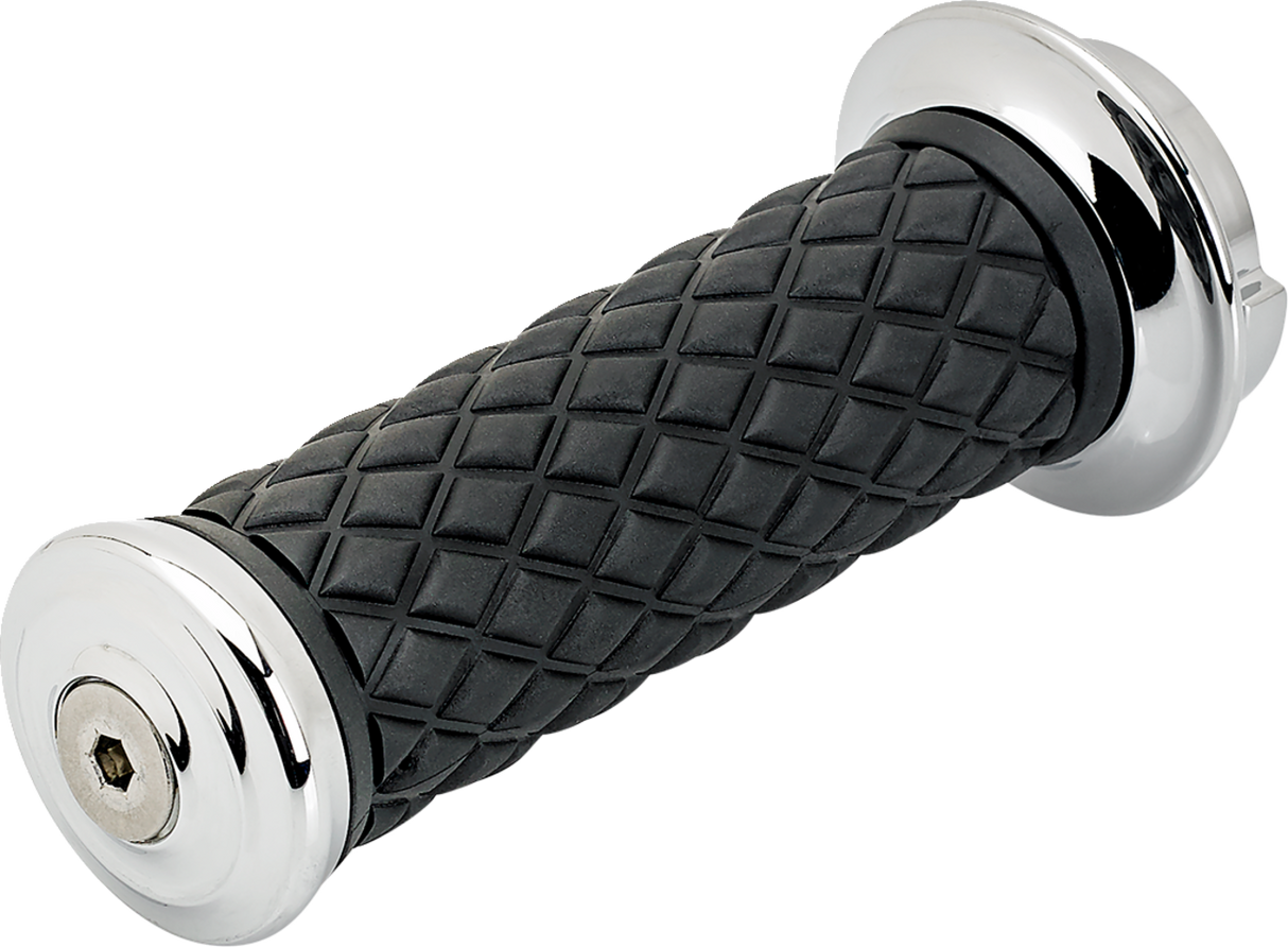 BILTWELL Alumicore Grips - TBW - Chrome 6608-105-01