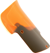 KLOCK WERKS Kolor Flare* Windshield - 8" - Orange - Indian KWW-04-0619