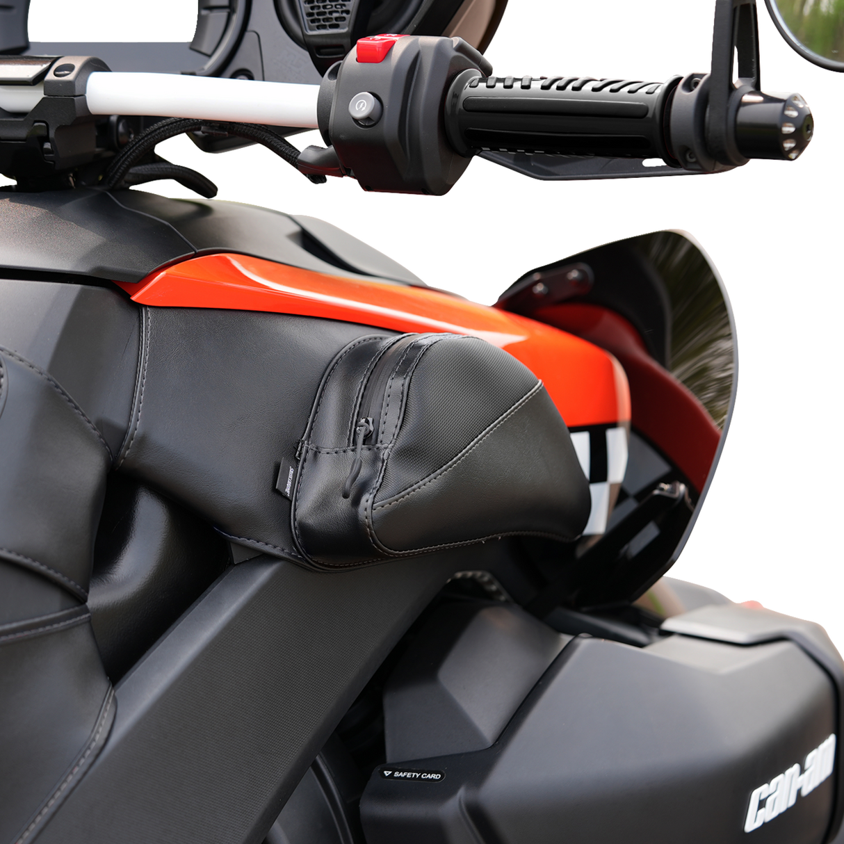 SHOW CHROME Dual Side Tank Pouch - Ballistic w/ Black Stitch - Ryker '19-'24 H40-401CBK