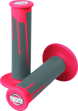 ProTaper Full Diamond Clamp-On Grips - Red/Dark Gray