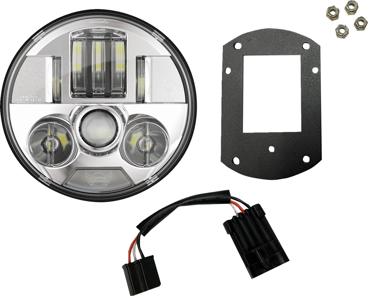 Custom Dynamics ProBEAM? Headlight Kit - 5-3/4" - Chrome - FXLRST/FXRST PB-LRST-c - Cycle City Outdoors