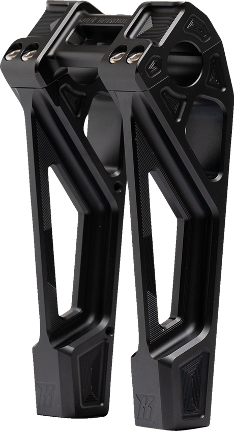 KODLIN USA Fastback Risers - Includes Clamp - 8" - Black K55128