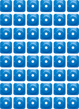 WOODY'S Support Plates - Blue - Square - 48 Pack ASG-3825-48