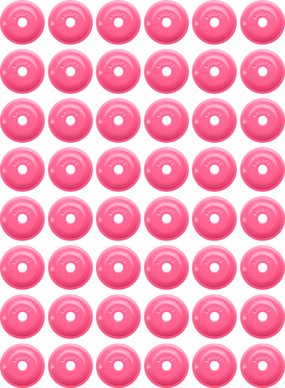 WOODY'S Support Plates - Pink - Round - 48 Pack ARG-3820-48