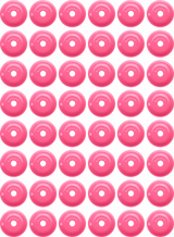 WOODY'S Support Plates - Pink - Round - 48 Pack ARG-3820-48