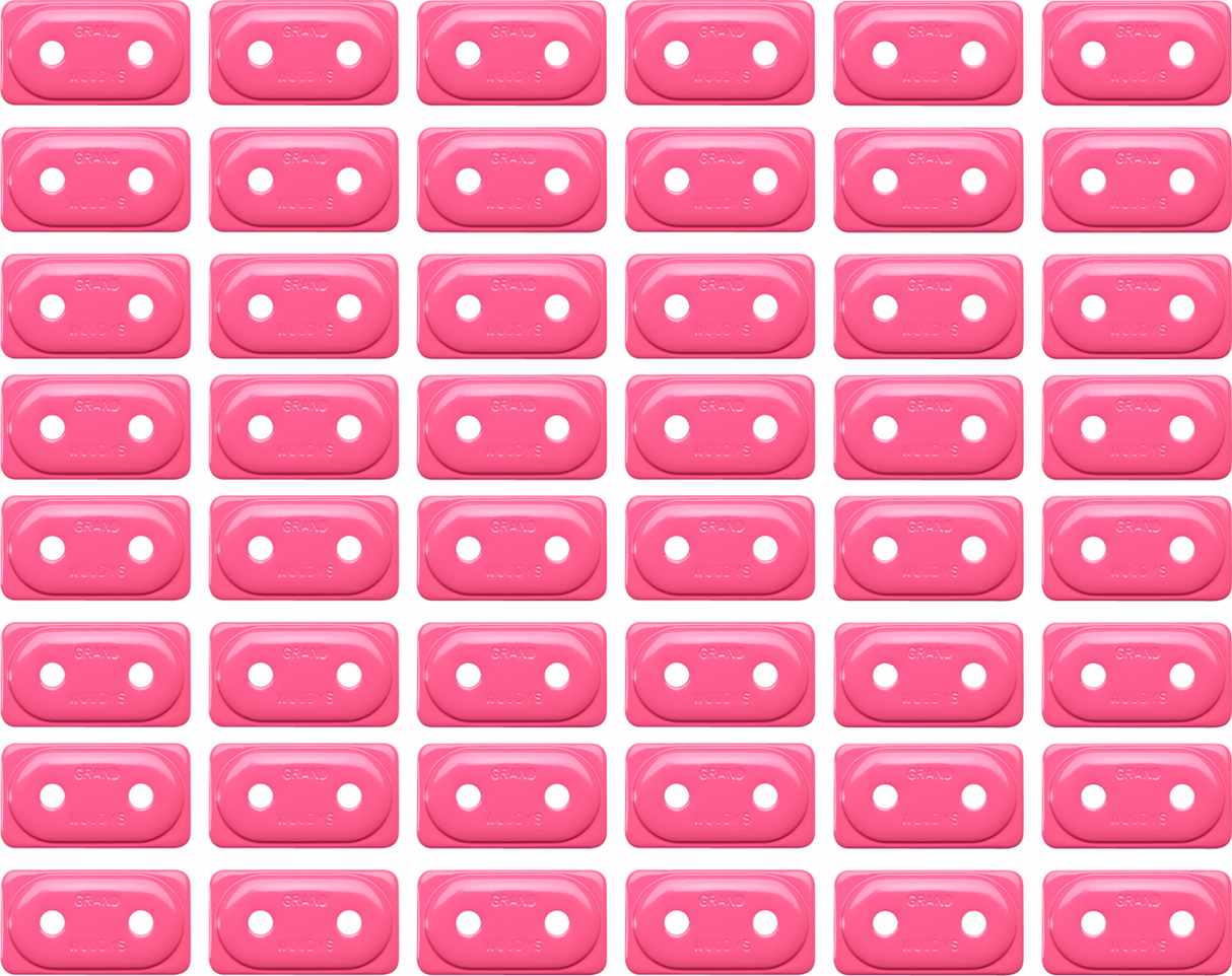 WOODY'S Support Plates - Pink - Double - 48 Pack ADG-3820-48