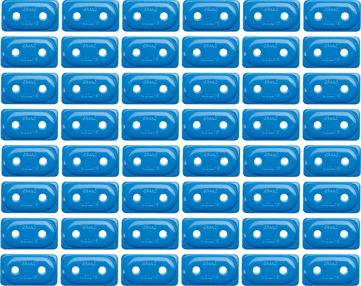 WOODY'S Support Plates - Blue - Double - 48 Pack ADG-3825-48