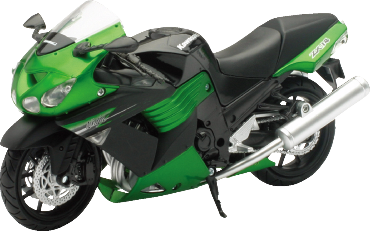 New Ray Toys Kawasaki ZX-14 Sport Bike - 1:12 Scale - Green 57433B