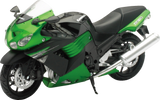 New Ray Toys Kawasaki ZX-14 Sport Bike - 1:12 Scale - Green 57433B