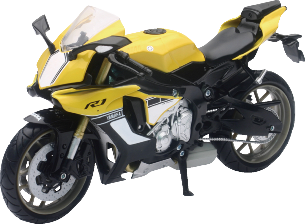 New Ray Toys Yamaha YZF-R1 2016 Bike - 1:12 Scale - Yellow/Black 57803B