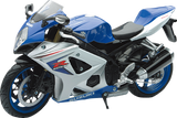 New Ray Toys Suzuki GSX-R1000 Sport Bike - 1:12 Scale - Blue/Silver 57003A