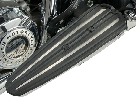CIRO RydeCulture* Charles Chapa Floorboard Inserts - Black w/ Stainless Steel Accents - Indian 6R004 - Cycle City Outdoors